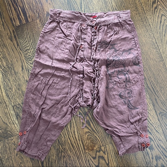 Ra-Re (Rag Recycle Italy) linen harem pants sz 26 - Picture 2 of 8